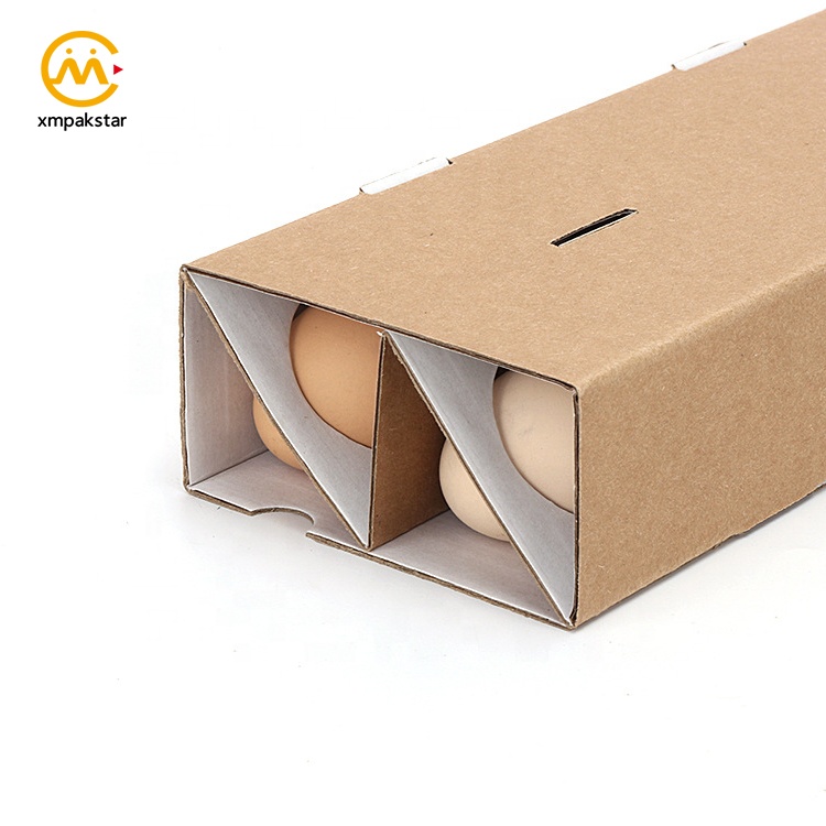 Custom eco friendly corrugated carton Kraft package recycled paper egg pack box
