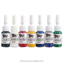 low prices small dragon Tattoo Ink set include 7 colors 5ml