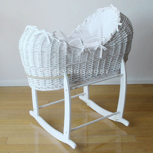 wicker moses basket and stand
