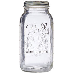 Wide mouth ball quart 32oz mason jar with no handle