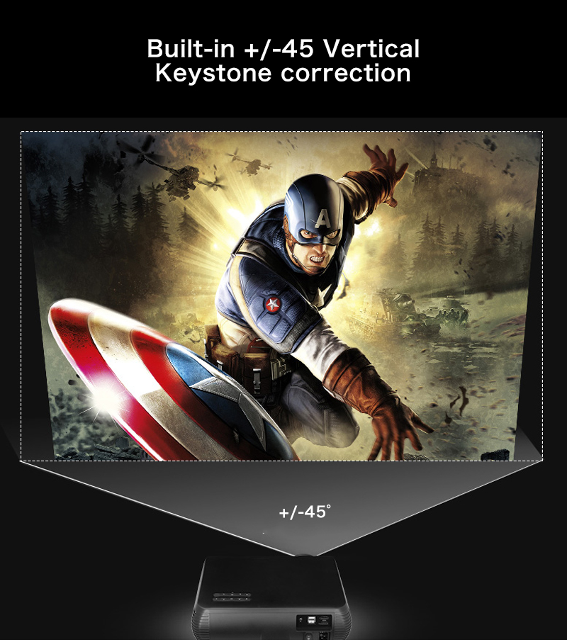 M2 Projector Android 6.0 OS Smart Wi-Fi Wireless Projection YouTube Online Video Projector