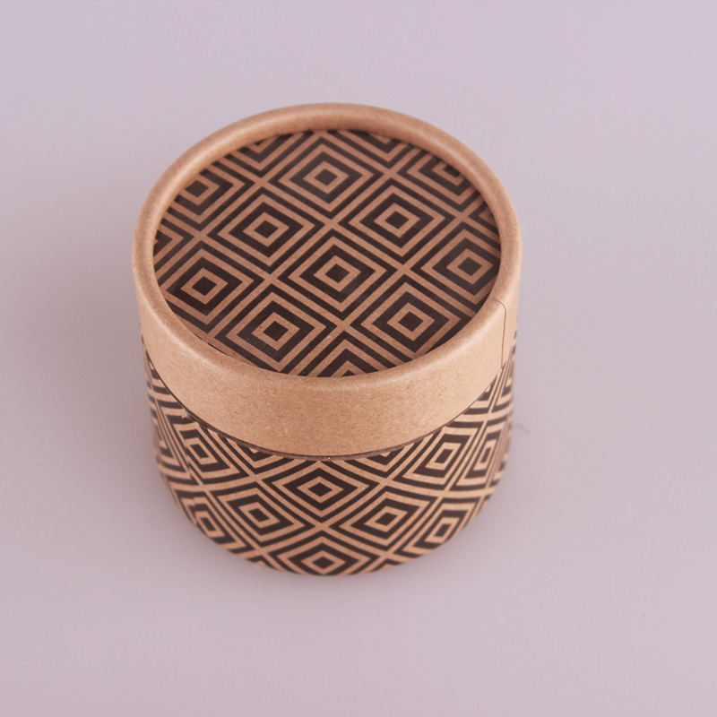 Custom kraft keychain gift paper tube cosmetic jar cardboard packaging box