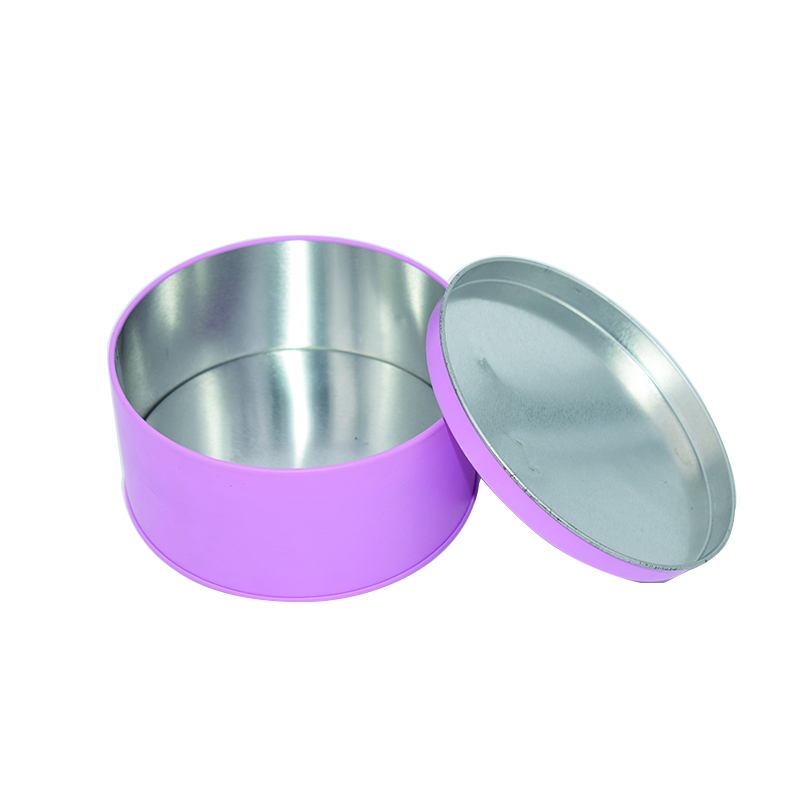 Розовая плоская железная круглая Косметическая металлическая упаковочная коробка от производителя