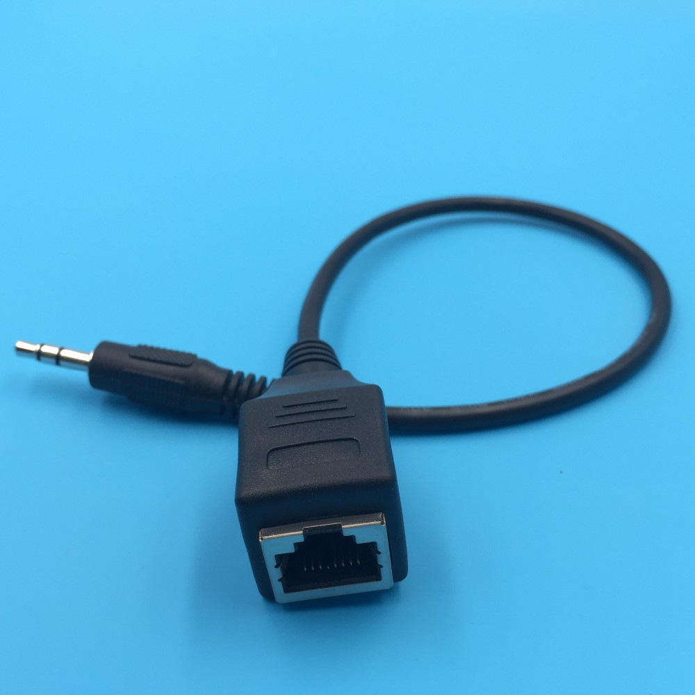 5毫米公到rj45母端口适配器电缆vod/ktv触摸屏电缆音频传输网络端口