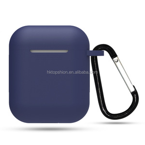 Full Protective For Airpods Case Cover Portable Silicone Skin with Keychain, 24 Colors
