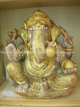 Полудрагоценный камень Ганеша статуя