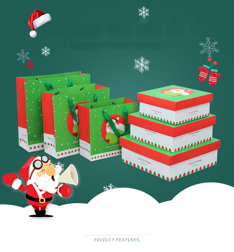 Christmas Gift Boxes Custom Logo Design Paper Cardboard Packing Boxes for Shoe