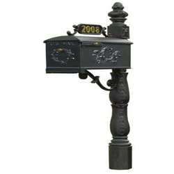 Cast iron decorative antique standing mailbox