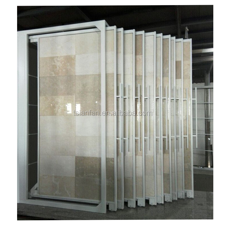 Showroom Customized Sliding Ceramic Tile and Porcelain Tile Display Rack for Stock