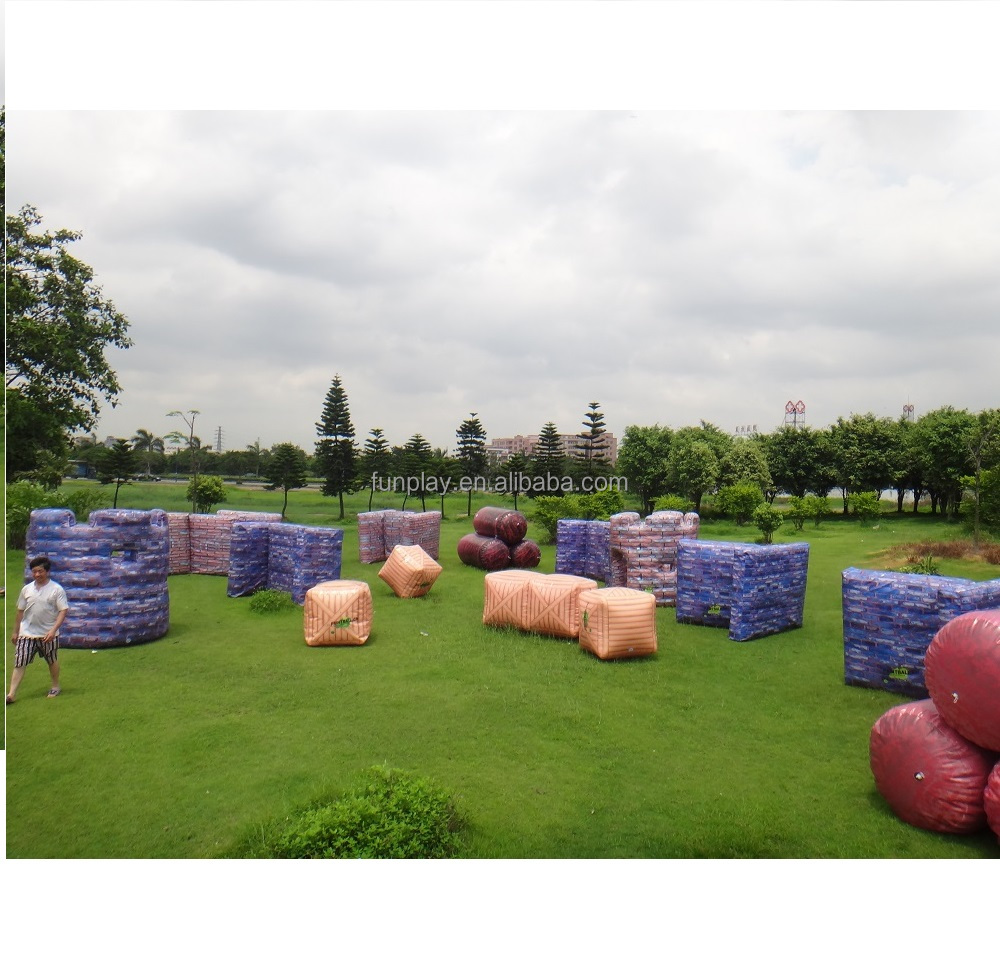 Лидер продаж crazy fun камуфляж стиль надувные препятствием Пейнтбол пейнтбол арене Пейнтбольная Дикие игры на выбывание