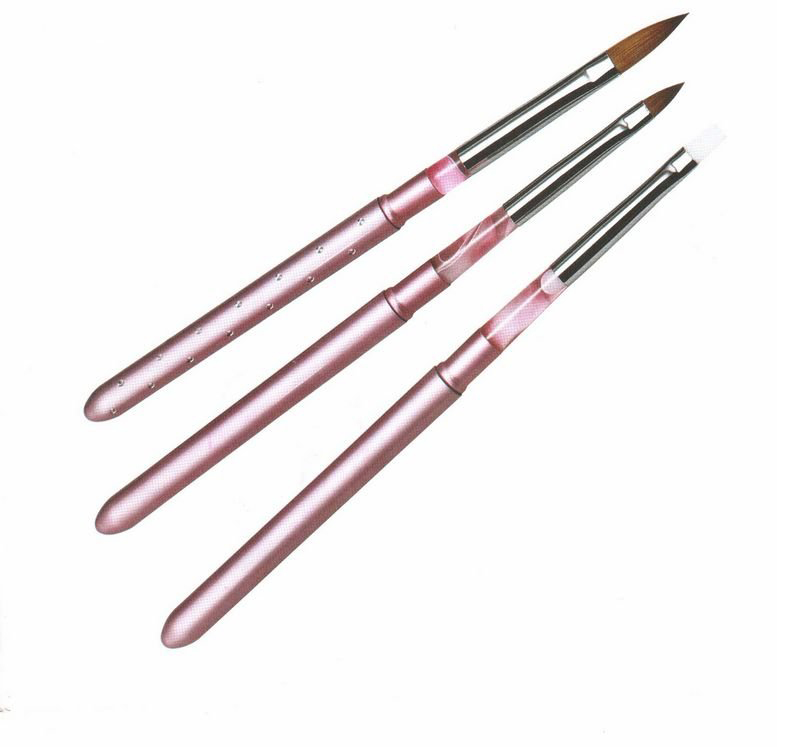 Acrylic Handle Sable Hair Rhinestone Nail Art Brush