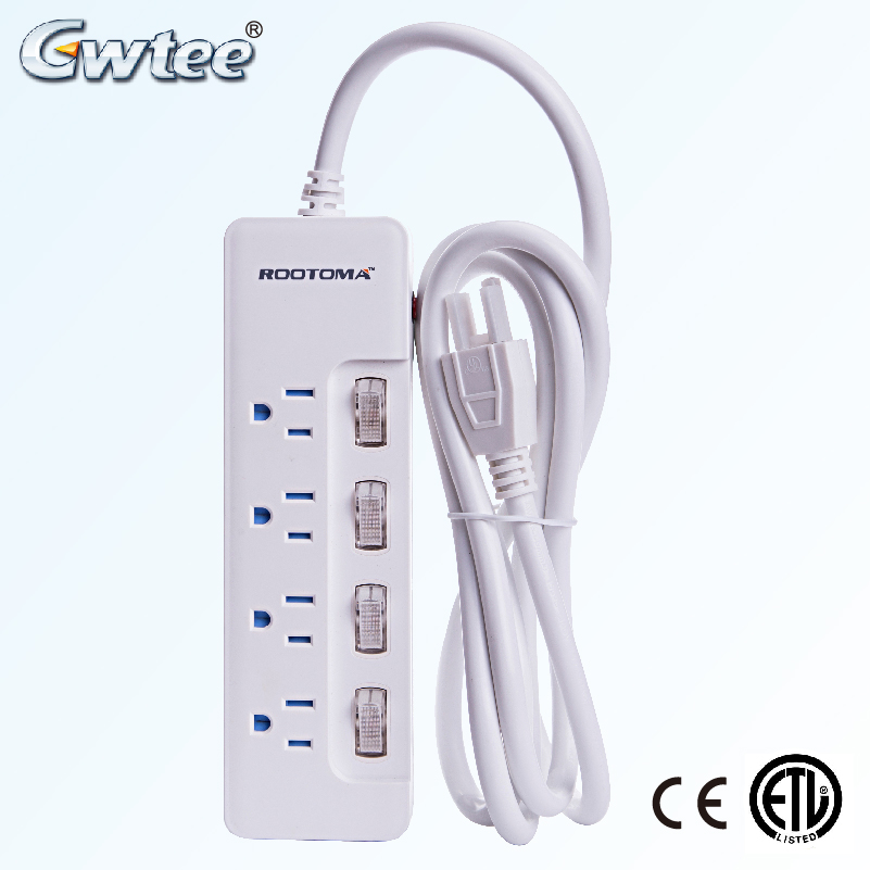 Удлинитель питания ETL из поликарбоната стандарта США с несколькими разъемами