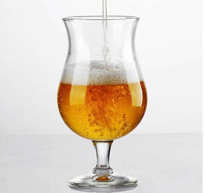 340 ml lead free crystal tulip shape wine glass