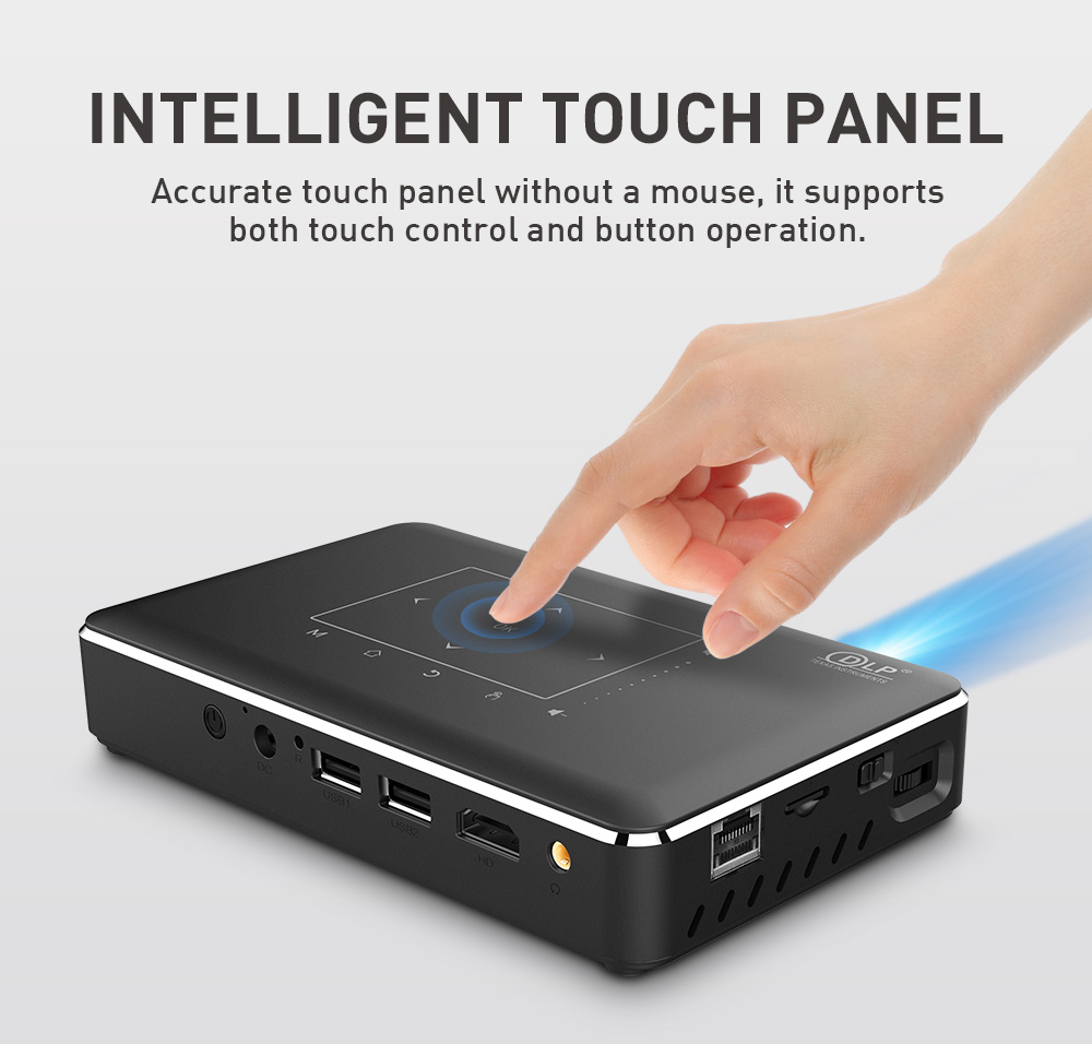 New Arrival 2G+16G Full HD Pocket DLP Projector 4K Wireless Mini Portable Projector for Android and IOS