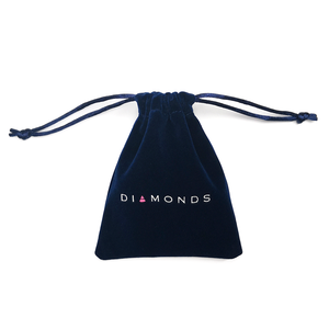 Custom Logo Printed Jewelry Packaging Velvet Pouch Bag