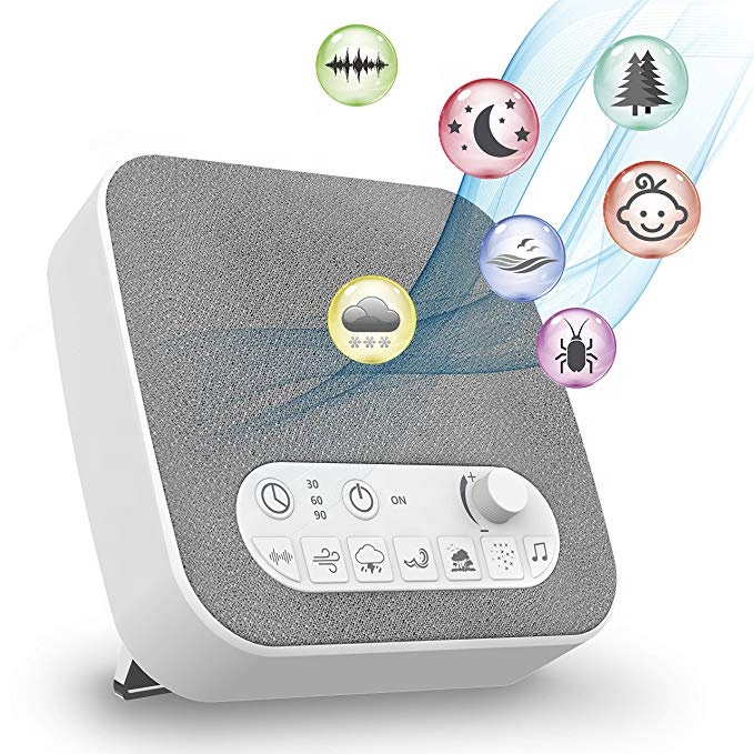 Портативная звуковая машина для сна с успокаивающими звуками без зависания для дома, офиса, малышей и взрослых