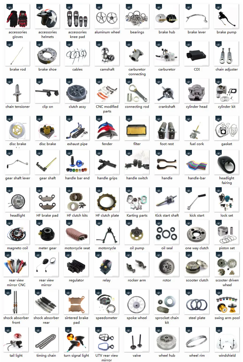 Good Price China 125cc 150cc for Motorcycle Spare Parts HJ125 HJ150 All Motorcycle Parts