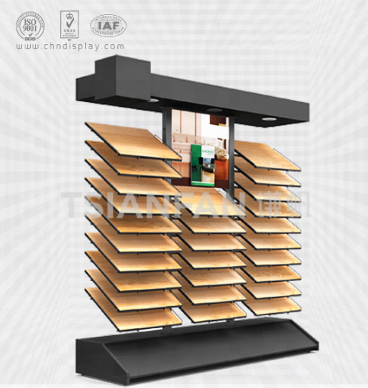 Custom Metal PVC Floor and Wood Flooring Tile Display Rack for Marketing