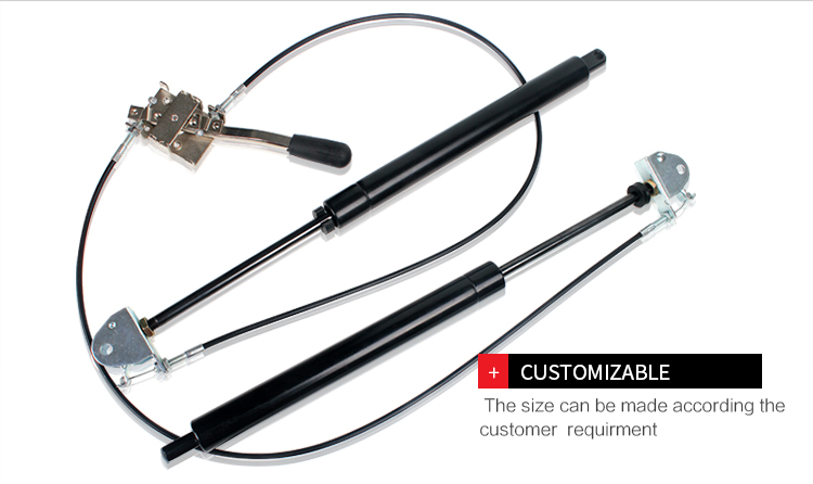 Double controlled  lockable gas spring for lift table