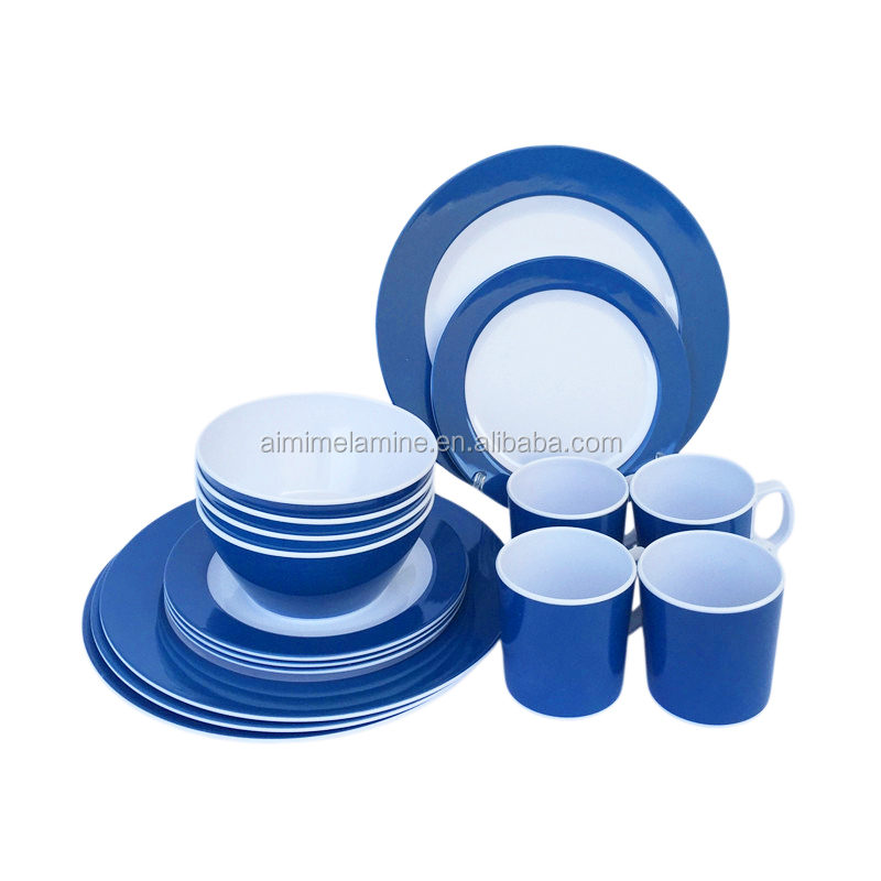 Melamine Plates Blue 4 Paperproducts Design 50000 at The Beach Set