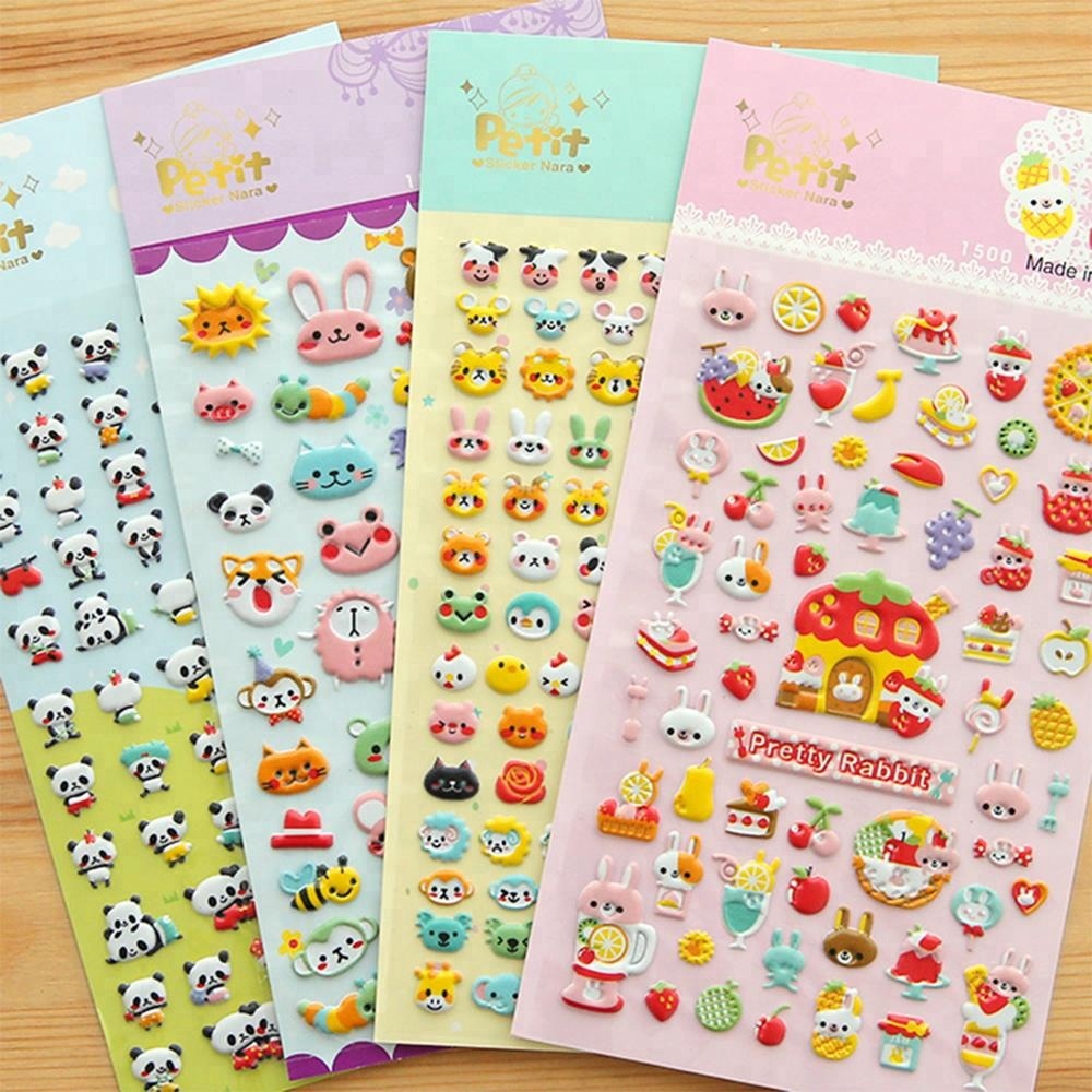 Детская клейкая 3D пышная пенопластовая мультяшная наклейка