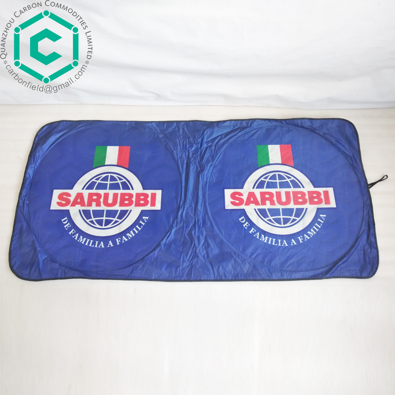 Полноцветный складной автомобильный солнцезащитный козырек, автомобильный солнцезащитный козырек из полиэстера, нейлоновый автомобильный козырек