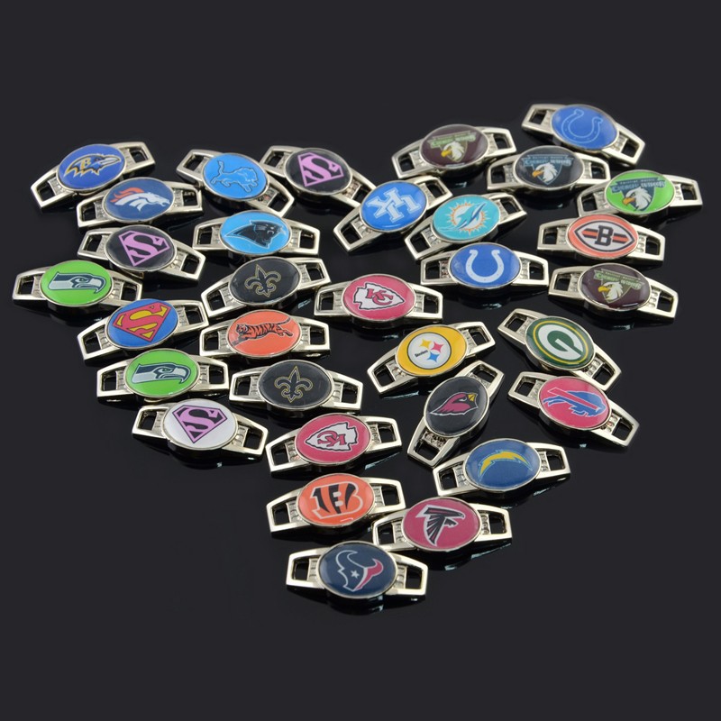 Металлический Шарм шнурка Паракорда с наклейками эпоксидной смолы nfl