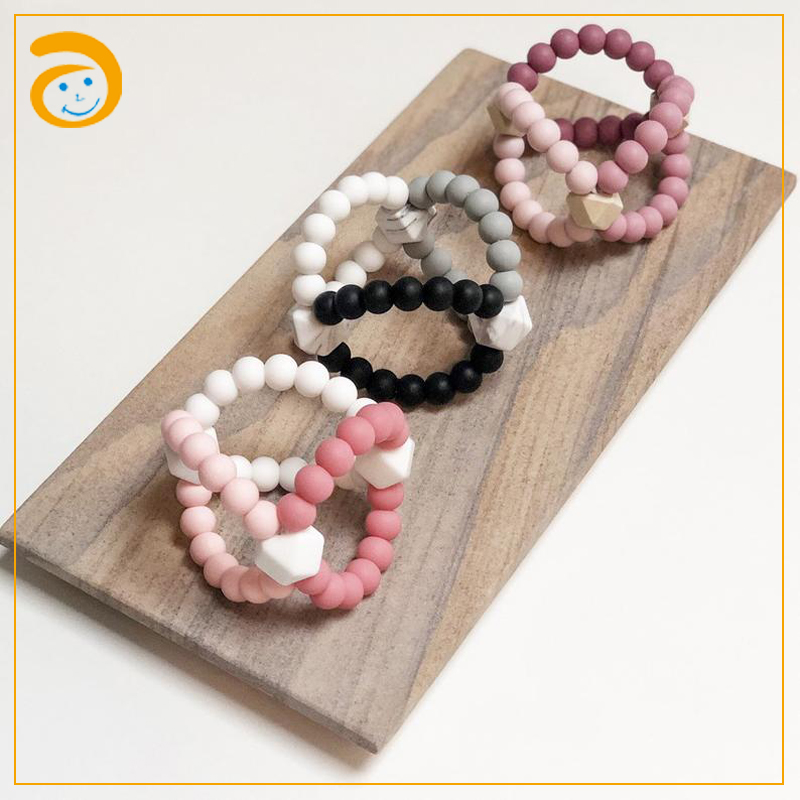 Силиконовые бусины Прорезыватель силиконовый Прорезыватель Браслет Детские сенсорные игрушки