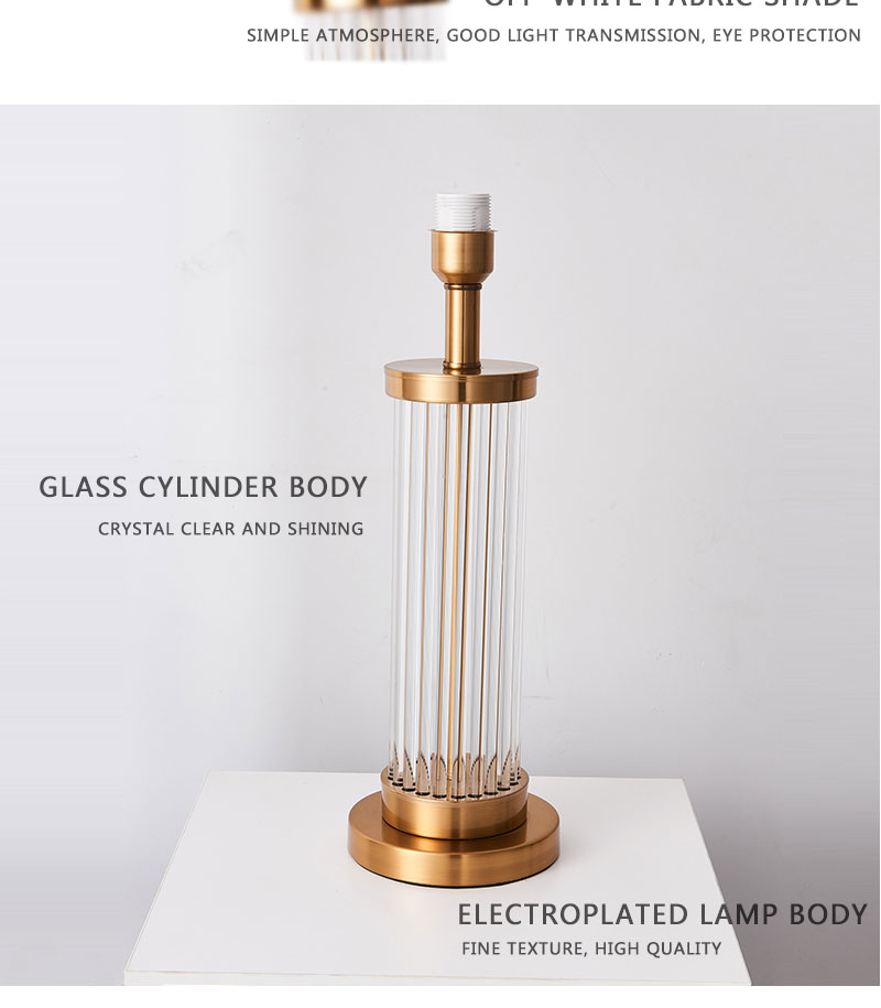 customize lamp Hotel desk lamp Home Decorative table lamp Transparent glass lighting for Bedroom living room