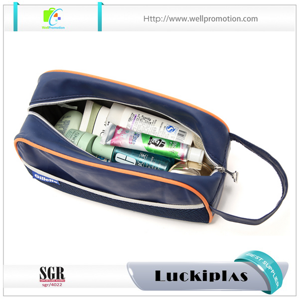 Hochwertiges PU-Lederimitat für Herren, einfacher Make-up-Beutel, Reise-Kulturbeutel für Werbezwecke