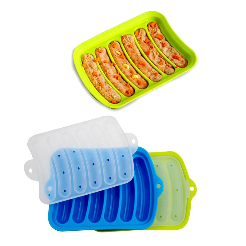 Amazon venda quente de qualidade Alimentar Molde de silicone DIY molde salsicha de Cachorro Quente