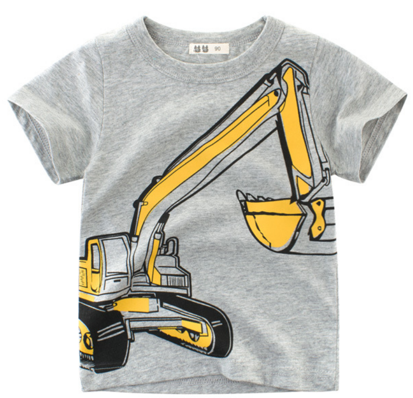 Детская летняя футболка с короткими рукавами из 100% хлопка с рисунком