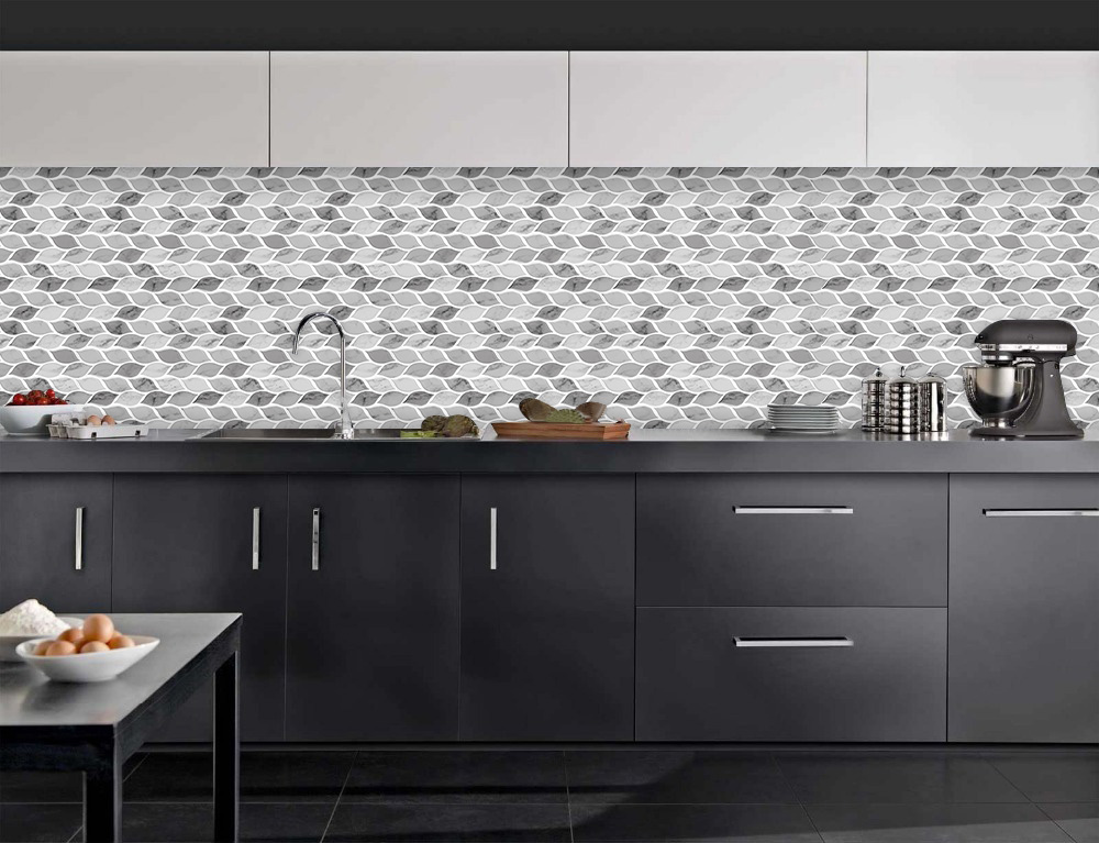 Vinyl backsplash peel and stick mozaik ayna sticker adhesive wall paper kitchen