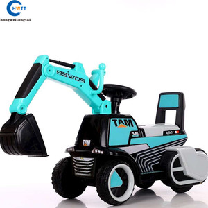 blue toy excavator