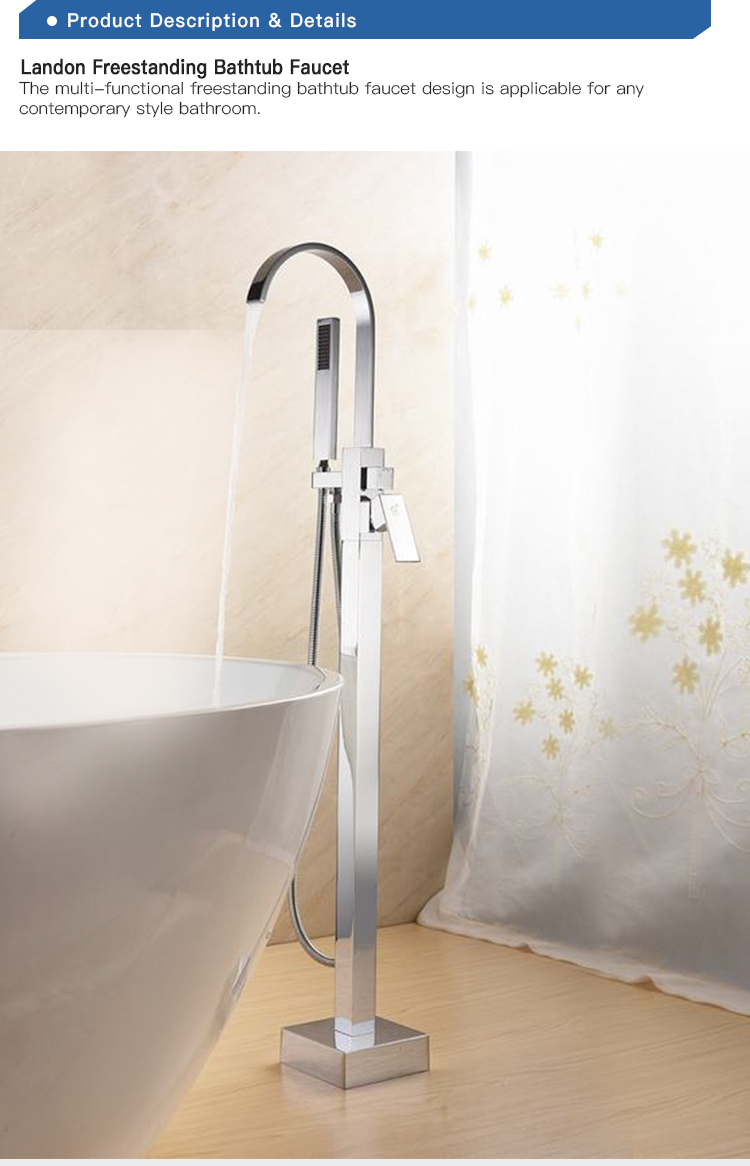 Wholesale Freestanding Bathtub 59# Brass Faucet /Tap Mixer Plate Chrome
