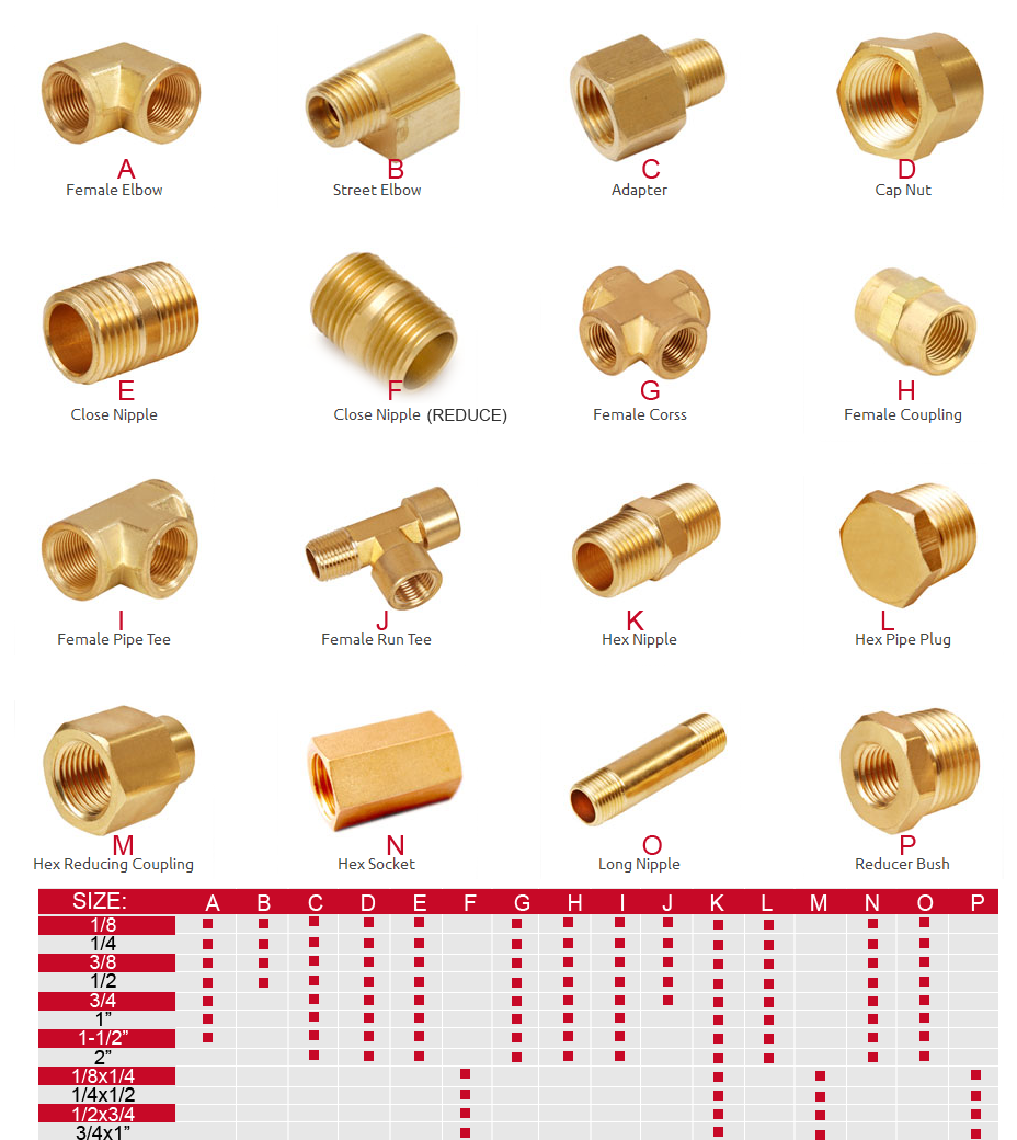 HAMBER-140129 6mm x 1/4 bsp brass fitting