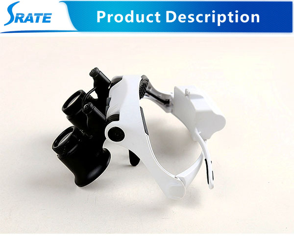 NO.9892G-3A Lunettes Extension De Cils Médical Loupes Dentaires Chirurgicales Loupes avec Lumière LED