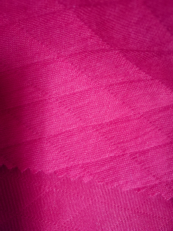 Solid Dyed Double Knit Polyester Jacquard Fabric