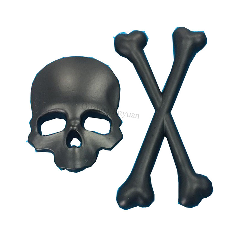 Резиновый череп дизайн черный Универсальный мотоцикл наклейки Высокое качество Tankpad, Бензобак Pad JYTP-030