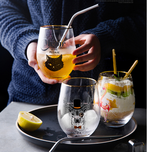 17oz Tumbler Bulk  Crystal Stemless Wine Glass  Mr and Mrs
