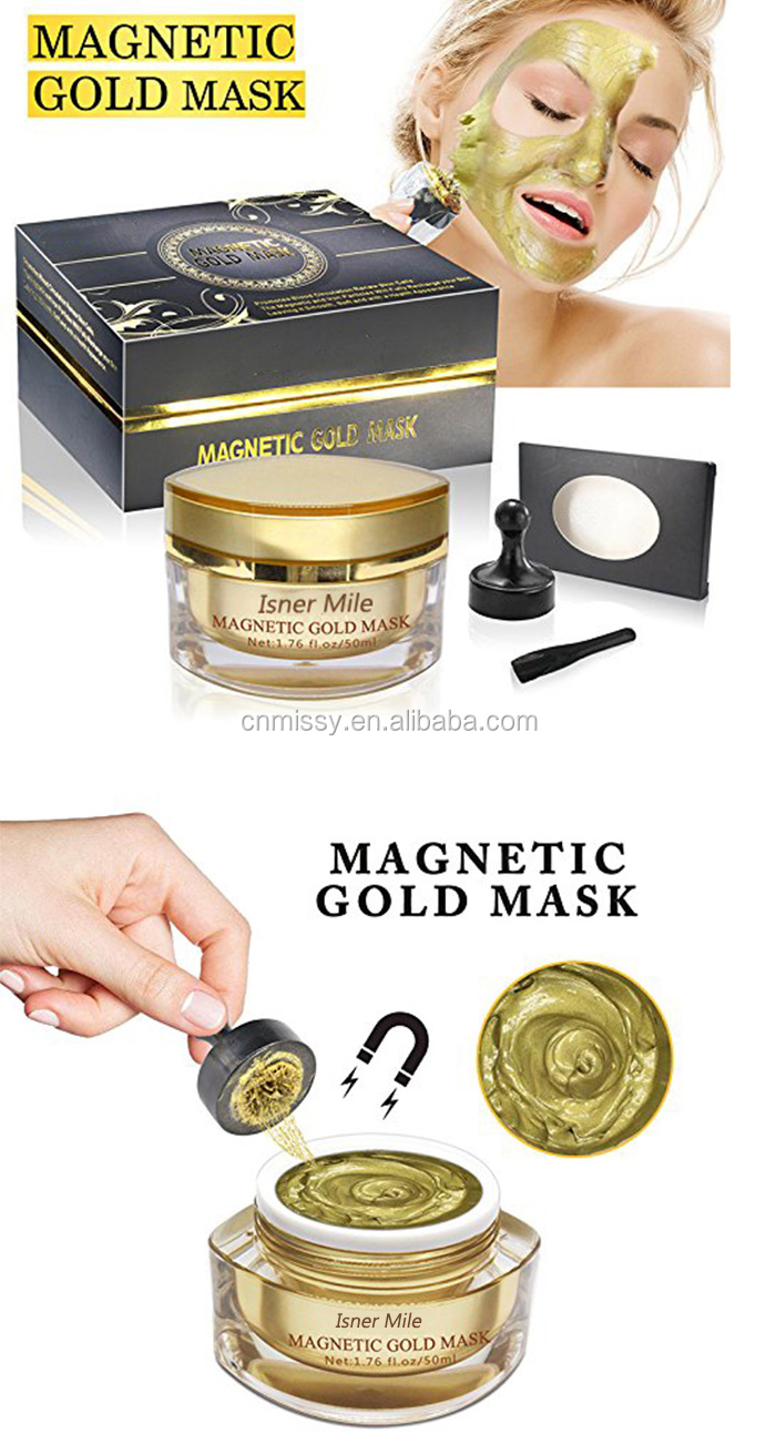 OEM Magnet Mask Gold Luster Magnetic Face Mask Mineral-Rich Anti-stress Moisturizing Anti-aging Pore Cleansing 50 ml