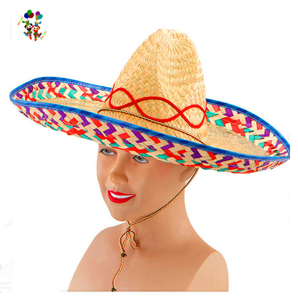 Straw Beachcomber Hawaiian Beach Hat Cowboy Sombrero Mexican Fancy Dress