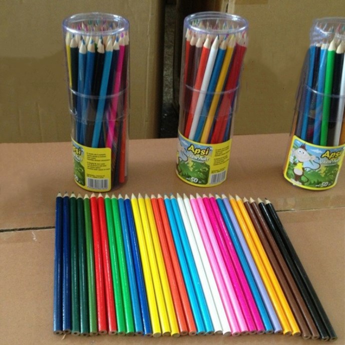 7" round/hexagonal/triangle rod color pencils