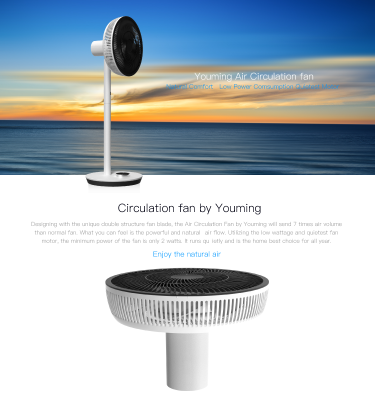 Newest microcomputer floor 12V DC brushless pedestal table portable bladeless electric stand fan 537