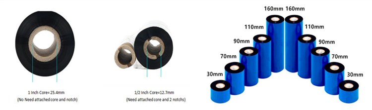 图片关键词 TTR Color Barcode Printing CK28 Thermal Transfer Premium Wax Resin Ribbon 110mmx300m