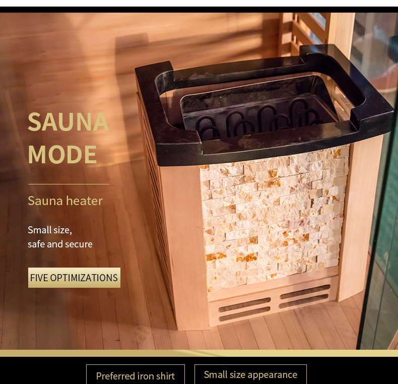 Luxury corner culture stone indoor steam sauna room