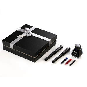Wholesale Business Style Multi Color Luxury Custom Logo Fountain Pen Gift Set With Ink