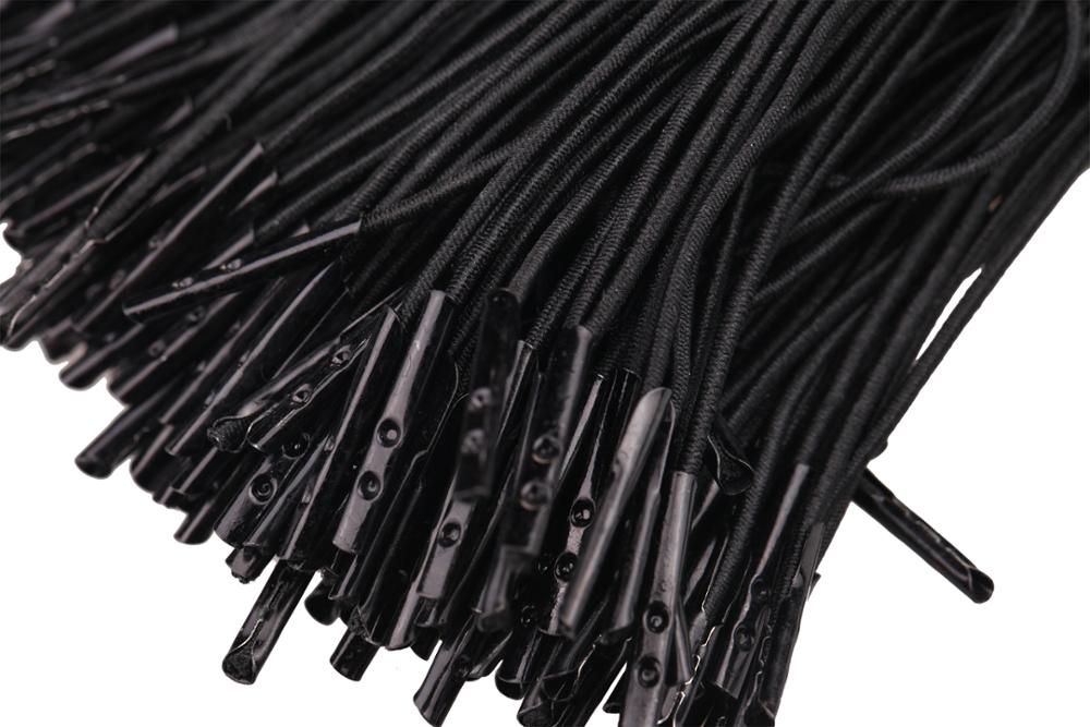 Polyester natural rubber latex elastic cord 3mm 2mm with barb ends/ hook