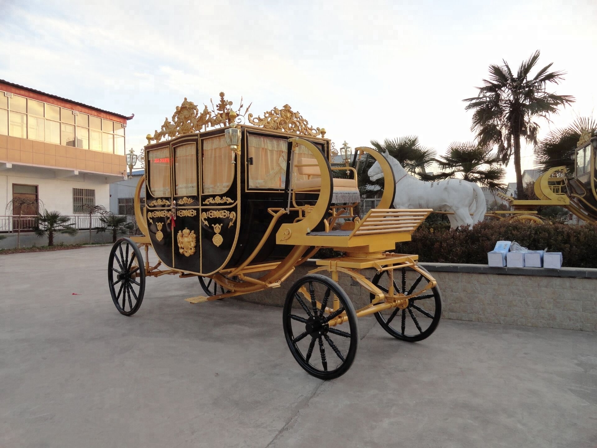 Royal special transportation carreta horse carriage manufacturer in china