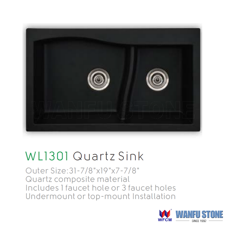 Rectangle Undermount Double Bowl Quartz Sink Making Machine Kitchen Sink